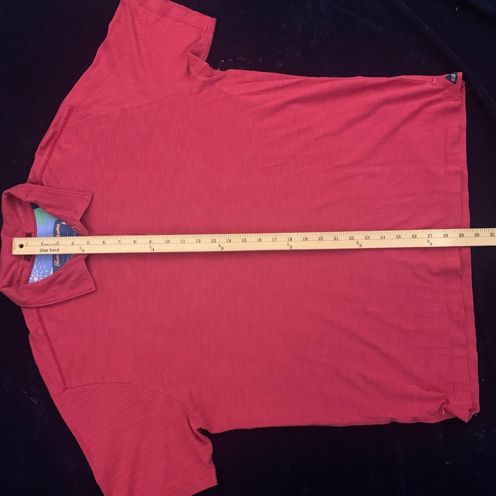 TOMMY BAHAMA SS Red Pima Cotton 3 Button Polo - Picture 6 of 7